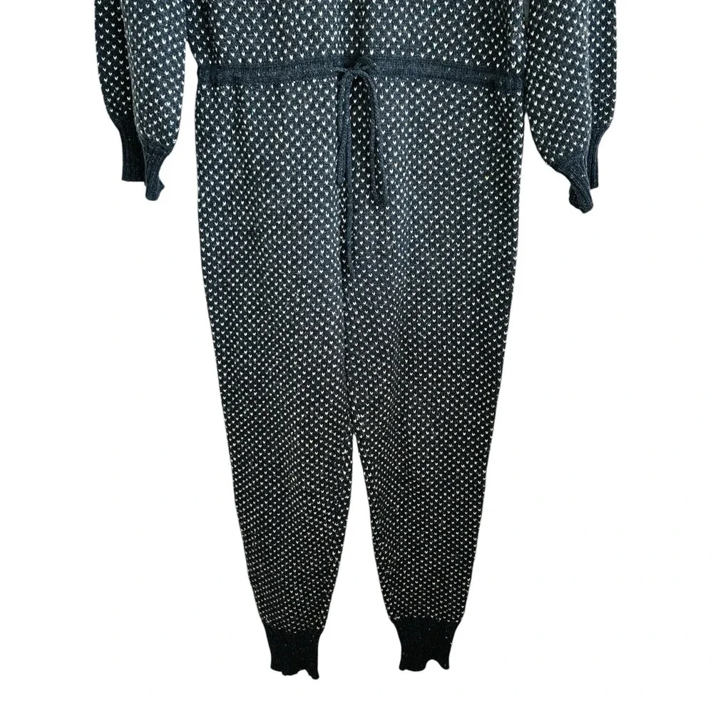 WildFox Y2k Birdseye Knit One Piece Pajama Small Lounge Wool‎ Silk  Leisure Gray